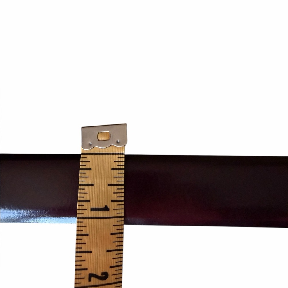 Cole Haan Mens Dress Belt Oxblood Brown with Silver tone Buckle, 32 - Picture 11 of 12